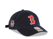 Load image into Gallery viewer, Boston Red Sox '47 Brand MLB Clean Up Adjustable Cap Hat Navy Blue Crown/Visor Team Color Logo #34 David Ortiz Side Patch