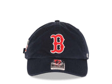 Load image into Gallery viewer, Boston Red Sox '47 Brand MLB Clean Up Adjustable Cap Hat Navy Blue Crown/Visor Team Color Logo #34 David Ortiz Side Patch