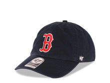Load image into Gallery viewer, Boston Red Sox '47 Brand MLB Clean Up Adjustable Cap Hat Navy Blue Crown/Visor Team Color Logo #34 David Ortiz Side Patch