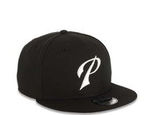 Load image into Gallery viewer, San Diego Padres New Era MLB 9FIFTY 950 Snapback Cap Hat Black Crown/Visor White Script P Logo Gray UV