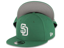 Load image into Gallery viewer, San Diego Padres New Era MLB 9FIFTY 950 Snapback Cap Hat Green Crown/Visor White Logo Gray UV