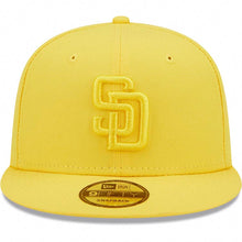 Load image into Gallery viewer, San Diego Padres New Era MLB 9FIFTY 950 Color Pack Snapback Cap Hat Yellow Crown/Visor Yellow Logo