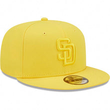 Load image into Gallery viewer, San Diego Padres New Era MLB 9FIFTY 950 Color Pack Snapback Cap Hat Yellow Crown/Visor Yellow Logo