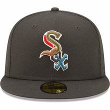 Load image into Gallery viewer, Chicago White Sox New Era MLB 59FIFTY 5950 Fitted Cap Hat Dark Gray Crown/Visor Multi Color Logo Gray UV (Color Pack)