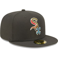 Load image into Gallery viewer, Chicago White Sox New Era MLB 59FIFTY 5950 Fitted Cap Hat Dark Gray Crown/Visor Multi Color Logo Gray UV (Color Pack)