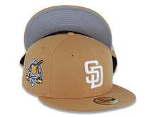 Load image into Gallery viewer, San Diego Padres New Era MLB 59FIFTY 5950 Fitted Cap Hat Wheat Crown/Visor White Logo 40th Anniversary Side Patch Green UV