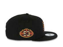 Load image into Gallery viewer, San Diego Padres New Era MLB 9FIFTY 950 Snapback Cap Hat Black Crown/Visor Brown/Yellow/Orange Cooperstown Logo 50th Anniversary Side Patch Green UV