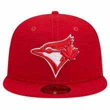Load image into Gallery viewer, Toronto Blue Jays New Era MLB 59FIFTY 5950 Fitted Cap Hat Red Crown/Visor Red/White Logo 1993 World Series Side Patch Gray UV