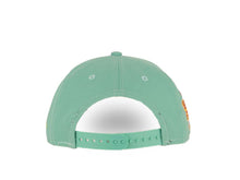 Load image into Gallery viewer, (City Connect Colors) San Diego Padres New Era MLB 9FIFTY 950 Snapback Cap Hat Light Teal Crown/Visor Magenta/Yellow Swinging Friar Logo Stadium Side Patch