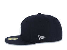 Load image into Gallery viewer, San Diego Padres New Era MLB 59FIFTY 5950 Fitted Cap Hat Navy Blue Crown/Visor White Logo 40th Anniversary Side Patch Gray UV
