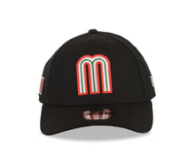 Load image into Gallery viewer, Mexico New Era WBC World Baseball Classic 9FORTY 940 Adjustable Cap Hat Black Crown/Visor Red/White/Green Logo Mexico Flag Side Patch Black UV