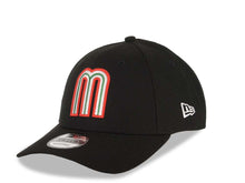 Load image into Gallery viewer, Mexico New Era WBC World Baseball Classic 9FORTY 940 Adjustable Cap Hat Black Crown/Visor Red/White/Green Logo Mexico Flag Side Patch Black UV