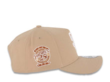 Load image into Gallery viewer, San Diego Padres New Era MLB 9FORTY 940 Adjustable A-Frame Cap Hat Khaki Crown/Visor White Logo With Palm Trees 25th Anniversary Side Patch