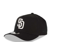 Load image into Gallery viewer, San Diego Padres New Era MLB 9FORTY 940 Adjustable A-Frame Cap Hat Black Crown/Visor White Logo 619 Side Patch Gray UV
