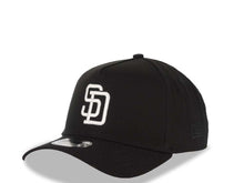 Load image into Gallery viewer, San Diego Padres New Era MLB 9FORTY 940 Adjustable A-Frame Cap Hat Black Crown/Visor White Logo 1998 World Series Side Patch Gray UV