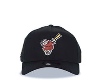 Load image into Gallery viewer, San Diego Padres New Era MLB 9FORTY 940 Adjustable A-Frame Cap Hat Black Crown/Visor Maroon Swinging Friar Logo 25th Anniversary Side Patch