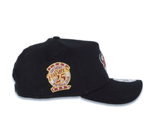 Load image into Gallery viewer, San Diego Padres New Era MLB 9FORTY 940 Adjustable A-Frame Cap Hat Black Crown/Visor Maroon Swinging Friar Logo 25th Anniversary Side Patch