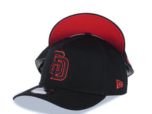 Load image into Gallery viewer, San Diego Padres New Era MLB 9FORTY 940 Adjustable A-Frame Cap Hat Black Crown/Visor Black/Red Logo Red UV