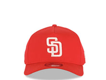 Load image into Gallery viewer, San Diego Padres New Era MLB 9FORTY 940 Adjustable A-Frame Cap Hat Red Crown/Visor White Logo Gray UV