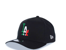 Load image into Gallery viewer, Los Angeles Dodgers New Era MLB 9FORTY 940 Adjustable A-Frame Cap Hat Black Crown/Visor Green/White/Red Logo Mexico Flag Side Patch Green UV