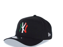 Load image into Gallery viewer, New York Yankees New Era MLB 9FORTY 940 Adjustable A-Frame Cap Hat Black Crown/Visor Green/White/Red Logo Mexico Flag Side Patch Green UV