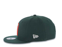 Load image into Gallery viewer, Mexico New Era 9FIFTY 950 Snapback Cap Hat Dark Green Crown/Visor Red/White/Green Logo Mexico Flag Side Patch Gray UV