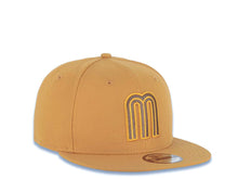 Load image into Gallery viewer, Mexico New Era 9FIFTY 950 Snapback Cap Hat Tan Crown/Visor Brown/Tan Logo Brown UV