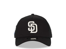 Load image into Gallery viewer, San Diego Padres New Era MLB 9FORTY 940 A-Frame Adjustable Snapback Cap Hat Black Crown/Visor White Logo 1988 World Series Side Patch Gray UV