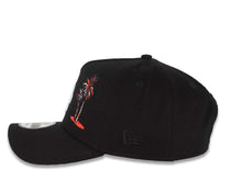 Load image into Gallery viewer, Los Angeles Dodgers New Era MLB 9FIFTY 950 A-Frame Adjustable Snapback Cap Hat Black Crown/Visor White Logo With Palm Tree 50th Anniversary Side Patch