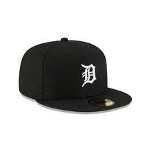 Load image into Gallery viewer, Detroit Tigers New Era MLB 59FIFTY 5950 Fitted Cap Hat Black Crown/Visor White Logo