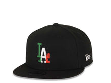 Load image into Gallery viewer, Los Angeles Dodgers New Era MLB 9FIFTY 950 Snapback Cap Hat Black Crown/Visor Green/White/Red Logo Mexico Side Patch Gray UV