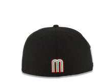 Load image into Gallery viewer, Mexico New Era WBC 59FIFTY 5950 Fitted Cap Hat Black Crown/Visor Team Color Logo With Statue Liberty Mexico Flag Side Patch Gray UV