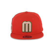Load image into Gallery viewer, Mexico New Era WBC World Baseball Classic 9FIFTY 950 Snapback Cap Hat Red Crown/Visor Team Color Logo Mexico Flag Side Patch Gray UV