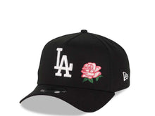 Load image into Gallery viewer, Los Angeles Dodgers New Era MLB 9FORTY 940 Adjustable A-Frame Cap Hat Black Crown/Visor White Logo With Rose 60th Anniversary Side Patch Pink UV