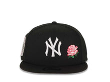 Load image into Gallery viewer, New York Yankees New Era MLB 9FIFTY 950 Snapback Cap Hat Black Crown/Visor White Logo With Rose 2000 Subway Series Side Patch Pink UV
