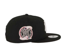 Load image into Gallery viewer, New York Yankees New Era MLB 9FIFTY 950 Snapback Cap Hat Black Crown/Visor White Logo With Rose 2000 Subway Series Side Patch Pink UV