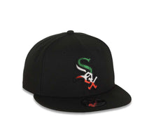 Load image into Gallery viewer, Chicago White Sox New Era MLB 9FIFTY 950 Snapback Cap Hat Black Crown/Visor Green/White/Red Logo (Diagonal)