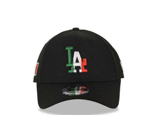 Load image into Gallery viewer, Los Angeles Dodgers New Era MLB 9FORTY 940 Adjustable Cap Hat Black Crown/Visor Green/White/Red Logo Mexico Flag Side Patch