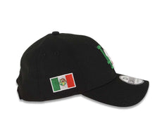 Load image into Gallery viewer, Los Angeles Dodgers New Era MLB 9FORTY 940 Adjustable Cap Hat Black Crown/Visor Green/White/Red Logo Mexico Flag Side Patch