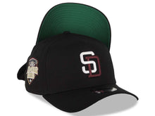 Load image into Gallery viewer, San Diego Padres New Era MLB 9FORTY 940 Adjustable A-Frame Cap Hat Black Crown/Visor White/Maroon Logo 1992 All-Star Game Side Patch Green UV