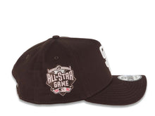 Load image into Gallery viewer, San Diego Padres New Era MLB 9FORTY 940 Adjustable A-Frame Cap Hat Dark Brown Crown/Visor White Logo With Rose 2016 All-Star Game Side Patch Pink UV