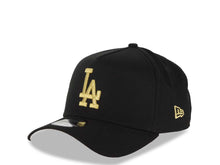 Load image into Gallery viewer, Los Angeles Dodgers New Era MLB 9FORTY 940 Adjustable A-Frame Cap Hat Black Crown/Visor Metallic Gold Logo 1988 World Series Side Patch Gold UV