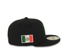 Load image into Gallery viewer, (Youth) Los Angeles Dodgers New Era MLB 59FIFTY 5950 Fitted Kid Cap Hat Black Crown/Visor Green/White/Red Logo Mexico Flag Side Patch Green UV