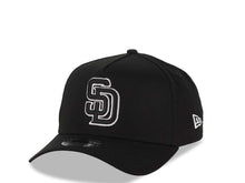 Load image into Gallery viewer, San Diego Padres New Era MLB 9FORTY 940 Adjustable A-Frame Cap Hat Black Crown/Visor Black/White Logo 40th Anniversary Side Patch Gray UV