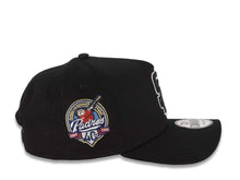 Load image into Gallery viewer, San Diego Padres New Era MLB 9FORTY 940 Adjustable A-Frame Cap Hat Black Crown/Visor Black/White Logo 40th Anniversary Side Patch Gray UV
