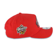Load image into Gallery viewer, San Diego Padres New Era MLB 9FORTY 940 Adjustable A-Frame Cap Hat Red Crown/Visor Black/Metallic Red Logo 1998 World Series Side Patch Cream UV