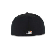 Load image into Gallery viewer, (Youth) San Diego Padres New Era MLB 59FIFTY 5950 Kid Fitted Cap Hat Black Crown/Visor White/Orange Logo 40th Anniversary Side Patch Orange UV