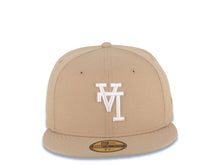 Load image into Gallery viewer, Los Angeles Dodgers New Era MLB 59FIFTY 5950 Fitted Cap Hat Khaki Crown/Visor White Upside Down Logo Gray UV