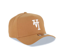 Load image into Gallery viewer, Los Angeles Dodgers New Era MLB 9FORTY 940 Adjustable A-Frame Hat Light Brown Crown/Visor White Upside Down Logo Gray UV