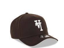 Load image into Gallery viewer, Los Angeles Dodgers New Era MLB 9FORTY 940 Adjustable A-Frame Cap Hat Dark Brown Crown/Visor White Upside Down Logo Gray UV